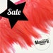 SALE --- Neon Pinky Red Hackle Feather Fringe for fascinators, millinery and crafts