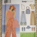 Simplicity 5508 wrap around pants, shirt, bag floppy hat and slipper pattern size 4-6-8-10
