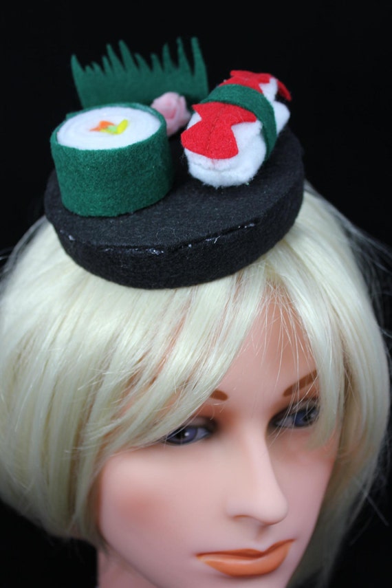 Sushi, bento box, inspired, cocktail, hat, pill box, HALF PRICE SALE