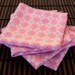 Small Flankie - Pink Argyle Flannel Handkerchiefs - Set of 4