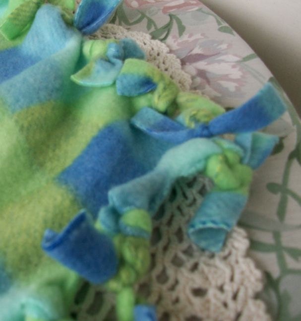 Blue and Green Plaid Dog Chewing Blanket by MuttMania on Etsy