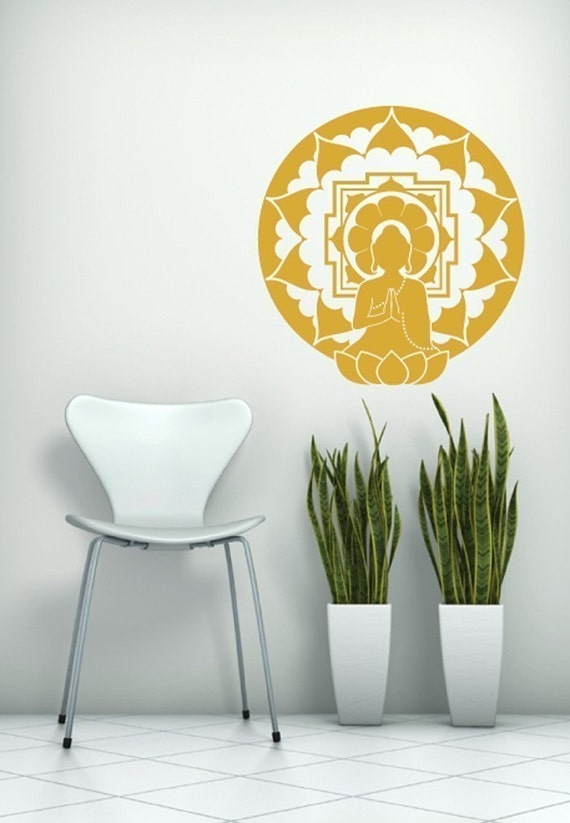 Sitting Buddha Wall Decal by lushlifestudio on Etsy