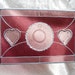 Vintage Tiara Sandwich Glass Stained Glass Plate Panel with Hearts