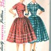Vintage 50s Dress Pattern 1950s Full Skirt Party Dress Rockabilly Simplicity 4996 32 bust size 14