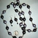 RESERVED-Metallic Silver Grey Wood Bead Ornate Tibetan Silver Bead Long Necklace Two Tone Multi Color Multi Bead Chunky Beaded Necklace