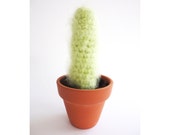 Crochet Cactus Amigurumi Plant Fuzzy Cephalocerus Great for Mother's Day