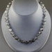 Micro-Faceted Rutilated Quartz and Hematite Necklace with Matching Earrings