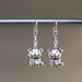 Silver Teddy Bear Charm Earrings