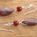 Power - Sterling Silver, Sun Rock Jasper and Carnelian earrings - Chakra healing - Bohemian style
