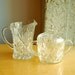 Vintage Cut Glass Crystal Sugar and Creamer Set