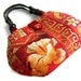Ready To Ship. Alfred Shaheen Vintage Handprint - Tapa Tapestry. Colorful Summer Satchel. Handmade in Hawaii.