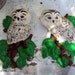 Owls - Pair of Ceramic Owls - VINTAGE - Holland Mold Owls - RETRO