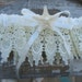 Starfish Beach Weddings Bridal Garter-Elegant Ivory Satin and Lace