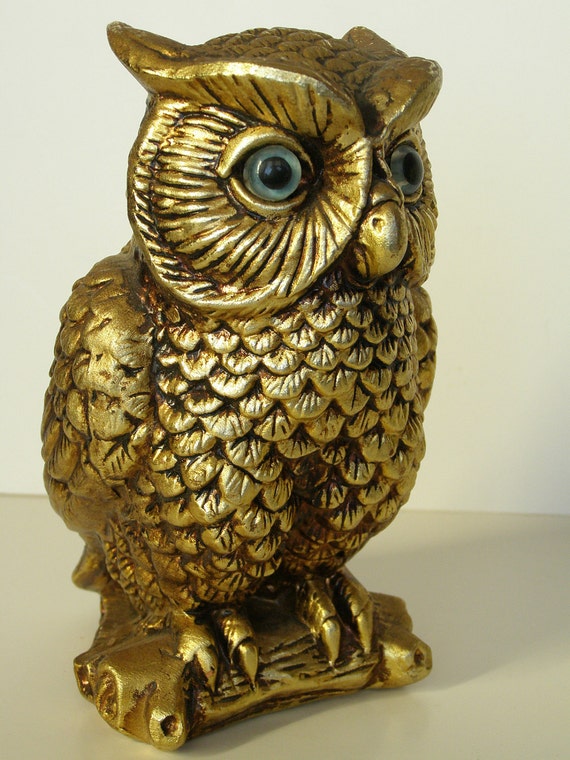 metal owl figurines