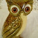 Bright-Eyed Vintage Owl Figurine