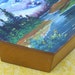 Vintage Wooden Trinket Box with Beautiful Handpainted Lid