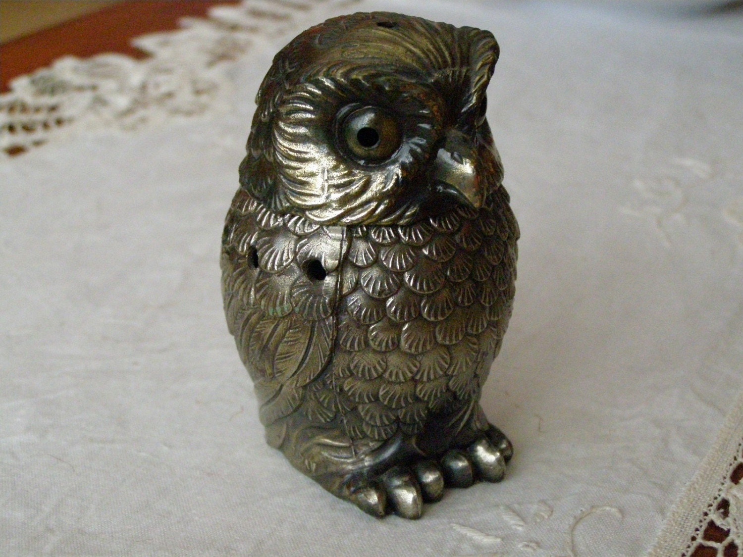 Vintage Brass Owl Incense Burner