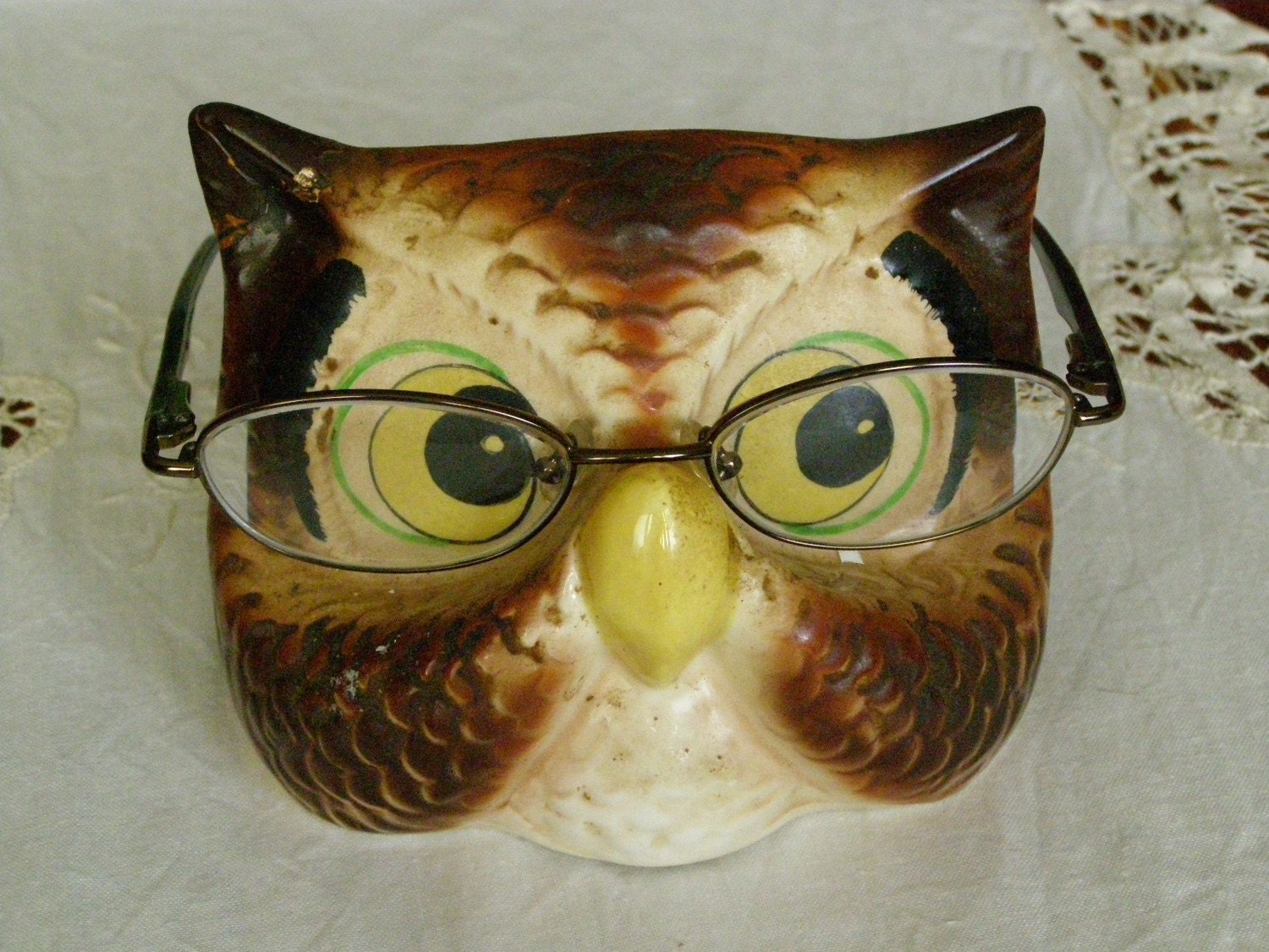 Vintage Owl Eyeglass Holder