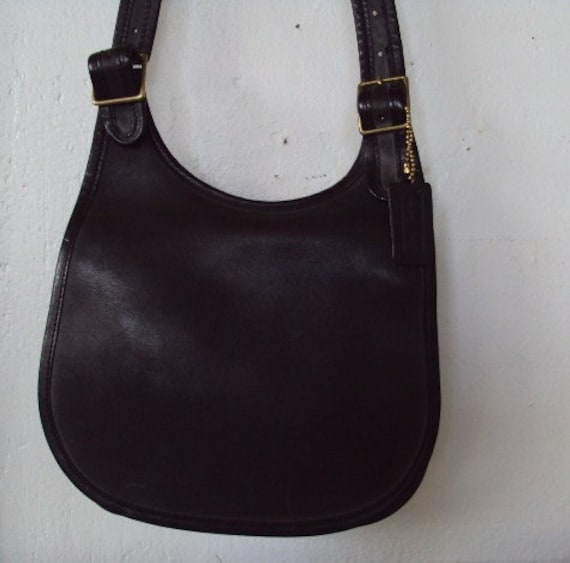 Vintage 1970s COACH Black Saddle bag by lilsticky on Etsy