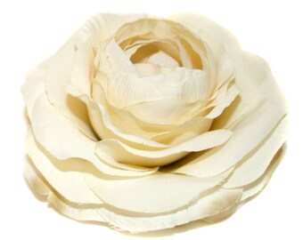 1 Buttermilk Silk Ranunculus - Artificial Flowers, Silk Flower Heads - PRE-ORDER