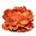 1 ENORMOUS Rust Orange Peony Artificial Flowers Silk