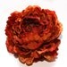 1 ENORMOUS Rust Orange Peony Artificial Flowers Silk
