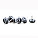 6 Zebra Stripe Button Brads - Scrapbooking, Flower Middles
