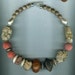 RESERVED LISTING Sensational fossil necklace with silver beads and African amber