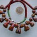 Wonderful polychrome Kiffa beads necklace from Mauretania - trade beads