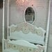 RESERVED FOR lindapedelty Amazing One Of A Kind Mosaic Double Poster Bed with Tea Cup Finials.