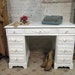 Vintage Painted Cottage Shabby White Reception Desk DK205