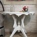 Painted Cottage Chic Shabby White French Vintage Side Table ENT225