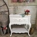 Painted Cottage Chic Shabby White Night Table NT270