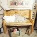 Painted Cottage One of A Kind Farmhouse Pine Bench BCH201