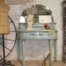 Painted Cottage Chic Shabby Aqua Romantic Vanity