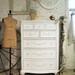 Painted Cottage Chic Shabby White Romance Dresser CH17
