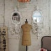 RESERVEPatriciaPainted Cottage Chic Shabby White Romantic French Sconces VF271