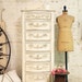 RESERVED for LISA Painted Cottage Chic Shabby Tea Stained Lingerie Chest CH16