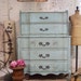 Painted Cottage Chic Shabby Aqua Romantic Dresser CH326
