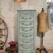 Painted Cottage Chic Shabby Aqua LIngerie Chest CH16