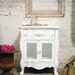 Painted Cottage Chic Shabby White Night Table NT385