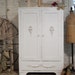 Painted Cottage Chic Shabby White Romantic Armoire AM244