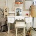 RESERVE for JULIE Painted Cottage Chic Shabby White Romantic French Vanity VAN237