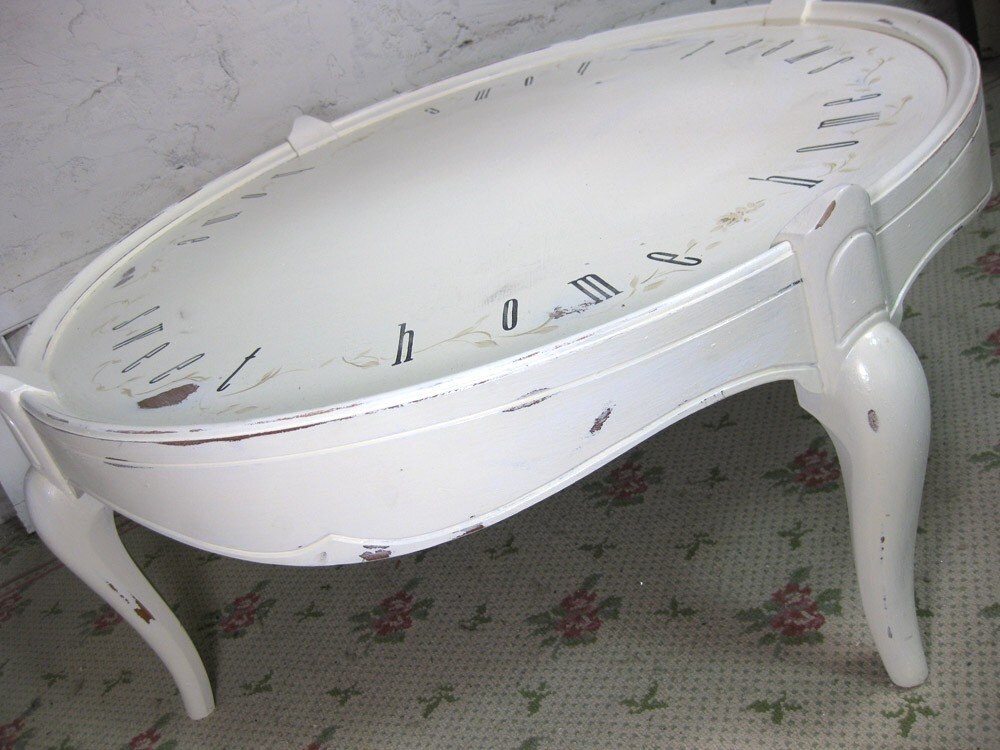 Vintage Round Cottage Coffee Table by paintedcottages on Etsy