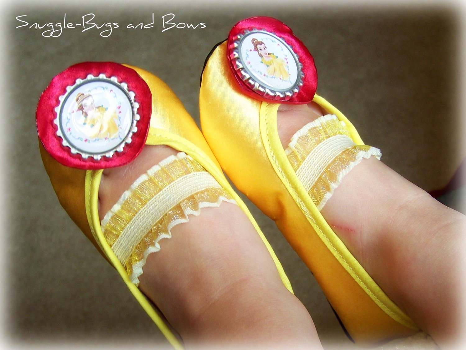 Princess Belle Play Shoes Toddler Sizes 6 by SnuggleBugsAndBows