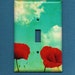Double Red Poppies Switchplate cover