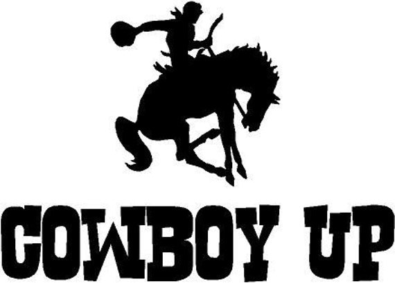 Items similar to QUOTE - Cowboy up with horse - special buy any 2 ...