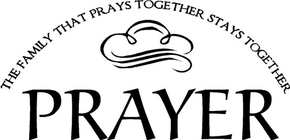 Items similar to Quote "The Family that Prays Together 