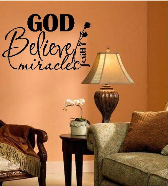 Items similar to Quote-God Believe Miracles Faith-special ...