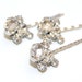 Set of 3 (three) - Dream - Wedding Hair Pins, Bridal Accessories, Silver, Rhinestones, Crystal, Vintage Style, Hair Pins -style 1